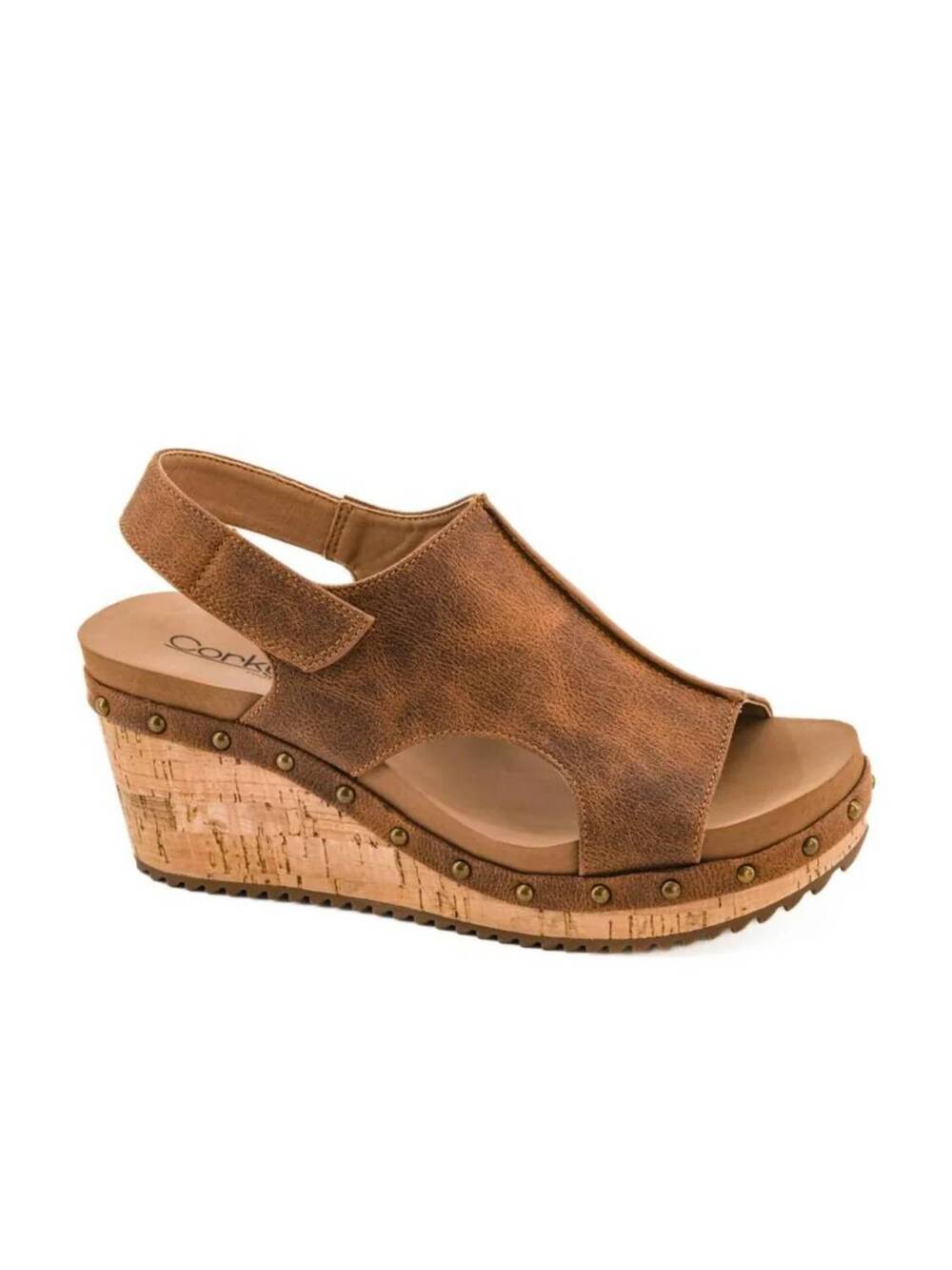 NEW CORKYS FOOTWEAR women's for keeps wedge shoe in rust